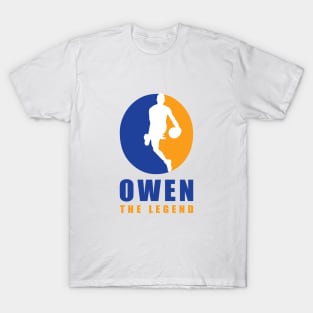 Owen Custom Player Basketball Your Name The Legend T-Shirt